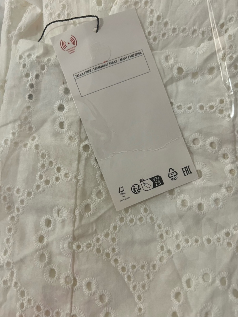 ZARA Cotton Eyelet Embroidered Halter Midi dress. L NWT - Picture 16 of 16